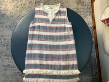 Anthropologie Holding Horses Womens 8 Sleeveless Fringe Boho V-Neck Shift Dress