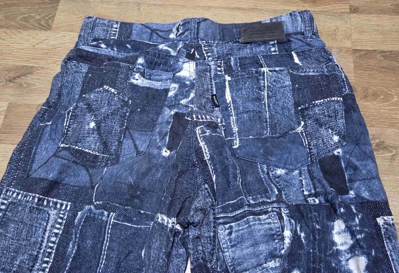 SACAI Pantaloni poesia True Vintage OG designer giapponese marca CC Kansai Yamamoto stampa completa