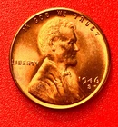 1946-S Lincoln Wheat Cent Penny GEM RED BU From an Original Bank Roll