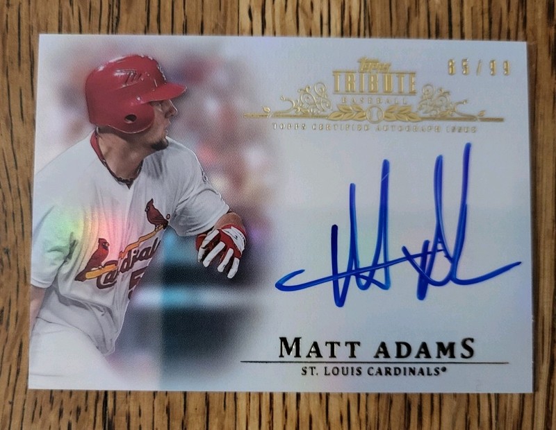 2013 Topps Tribute Autographs #TA-MA Matt Adams (65/99) St. Louis Cardinals
