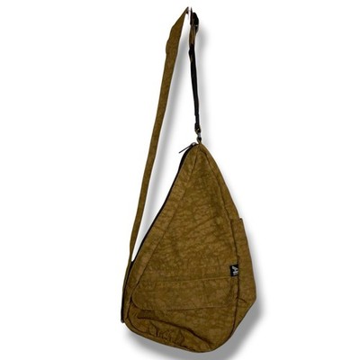 AmeriBag Healthy Back Bag Travel Crossbody Large Lightweight Nylon Brown Tan