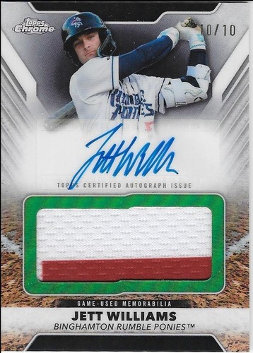 JUSTIN WROBLESKI 2025 Topps Chrome Rookie Debut Auto Blue RayWave