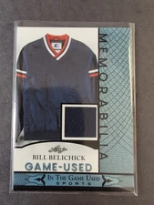 2024 Leaf In The Game Used Bill Belichick Game-Used Memorabilia Card #GUM-13