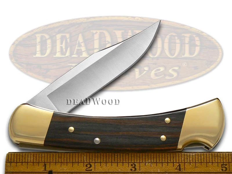 Buck 110 Folding Hunter Knife Proud American Ebony Wood 1/250 420HC Stainless - Image 3 of 4