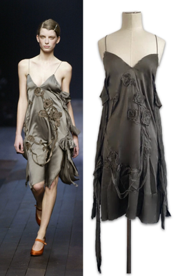 プロフ必読様 80s～90sイタリア製 LANVIN PARIS リネンブルゾン Vintage Lanvin Fall 2004 Grey Silk Floral Slip Dress 40 Alber
