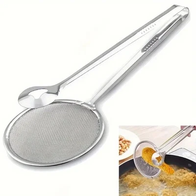 PINZA IN ACCIAIO CROMATO CON COLINO PER FRITTURA