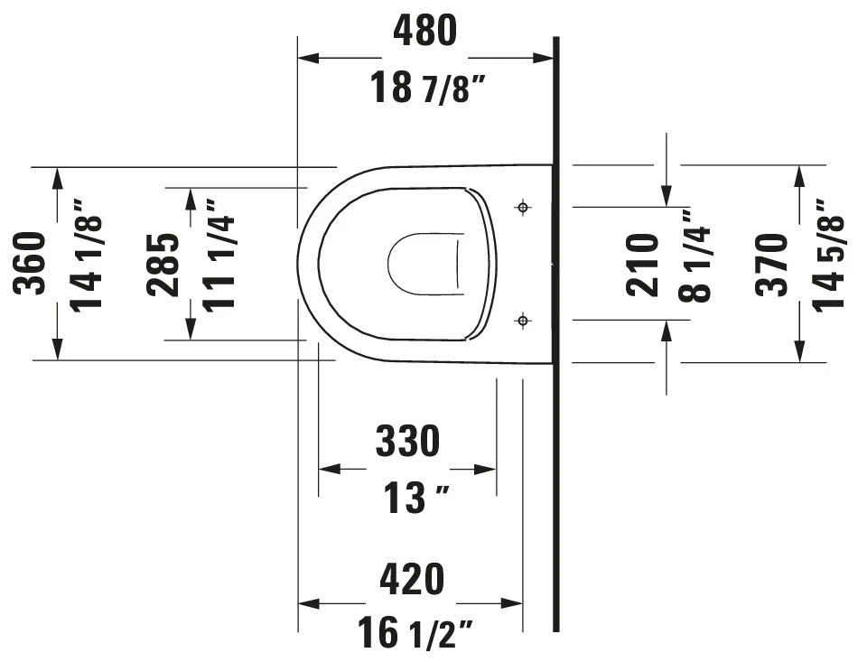 Esmalte higiênico branco Duravit 253009 ME by Starck vaso sanitário de parede - leve desgaste - Imagem 3 de 4