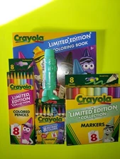 Crayola Limited Edition 8 Retired Colors Crayon Marker Pencils Book an Sharpener