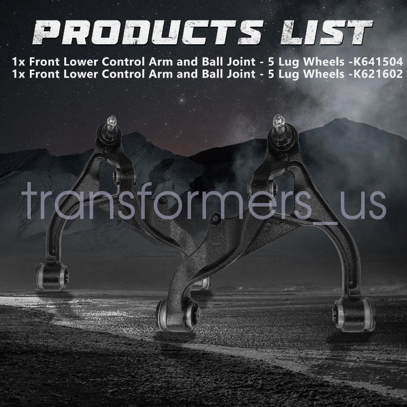 4WD Front Lower Control Arms with Ball Joints Fit for 2006 - 2018 Dodge Ram 1500 - Image 3 of 4