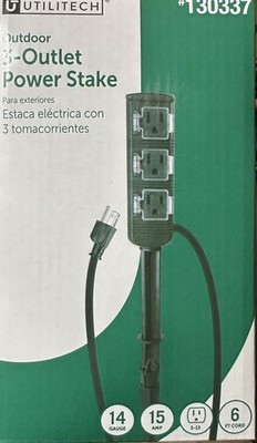 Utilitech Outdoor 3-Outlet Power Stake