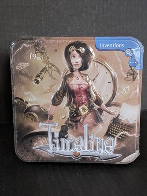 Timeline Inventions Card Game Tin Edition Educational Family Game Ages 8+