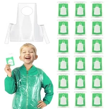HKACSTHI 50 Pieces Disposable Aprons for Kids Children Art Craft Aprons Cooki...