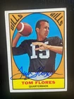 New ListingTom Flores Autographed  1967 Topps AFL Football Card #16 Oakland Raiders HOF