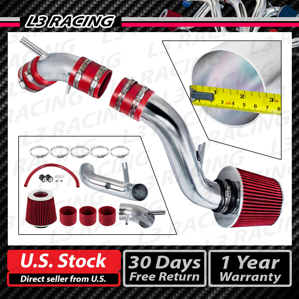 RED COLD AIR INTAKE KIT+DRY FILTER FIT FOR 97-01 Hyundai Tiburon 1.8L 2.0L L4