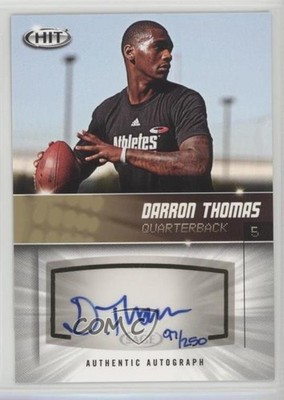 2012 SAGE Hit Gold 91/250 Darron Thomas #A105 Rookie Auto RC 0af