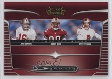 2006 Donruss Threads Dynasty Steve Young Jerry Rice Joe Montana #D-2 HOF 0rd2