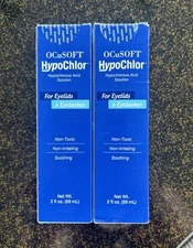 2 Pk OCuSOFT Hypochlorous Acid Solution Spray for Eyelids & Lashes 2oz Exp 10/26