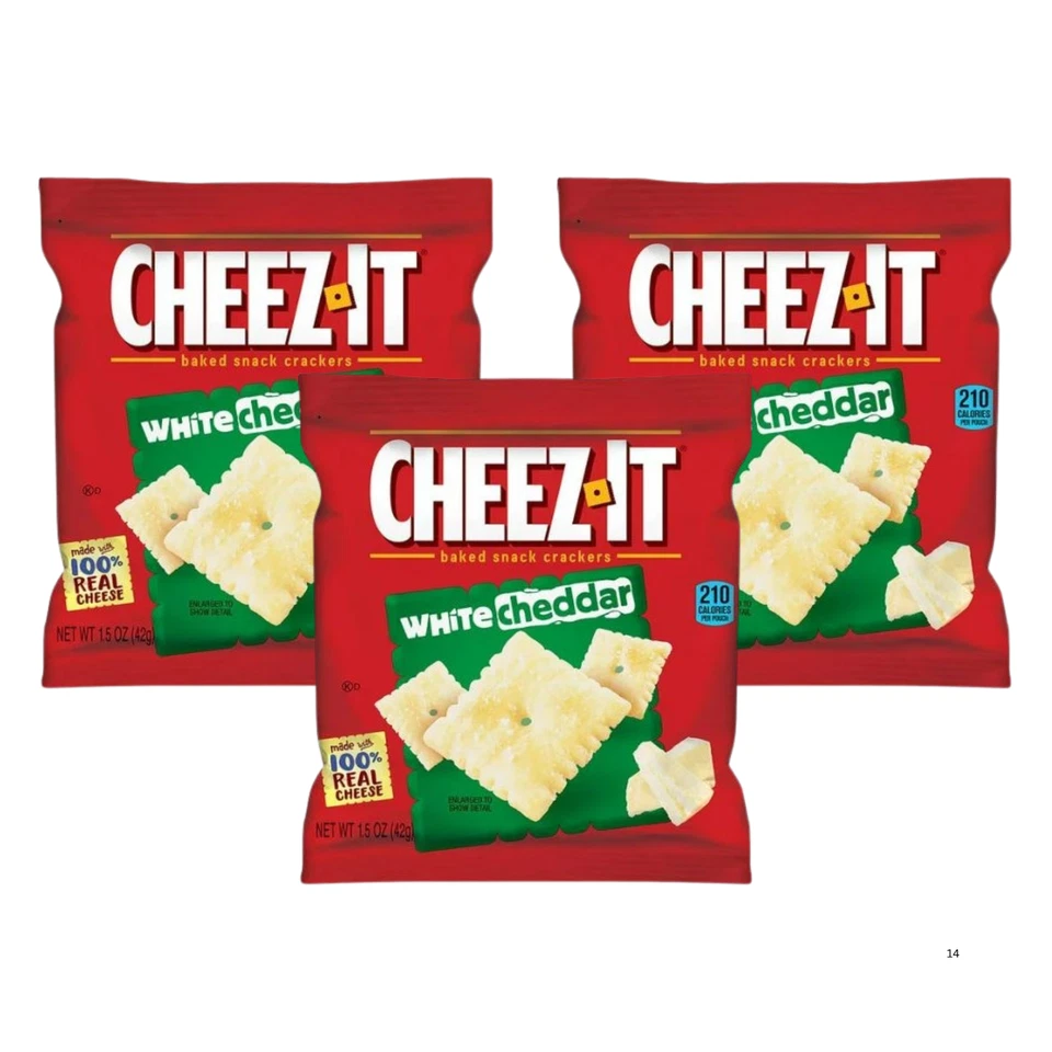 Cheez-It Baked Crackers White Cheddar 42g Snack Pack USA Import - Image 3 of 3