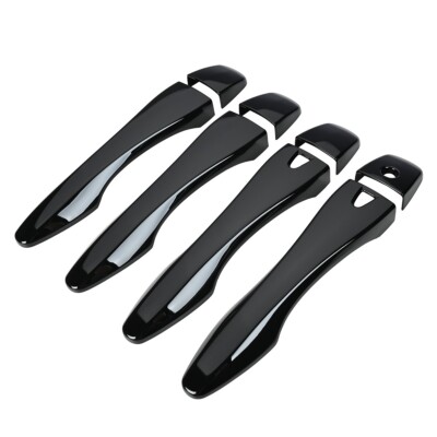 For Nissan Altima 2013-2018 Gloss Black Door Handle Covers Trim with Smart Hole