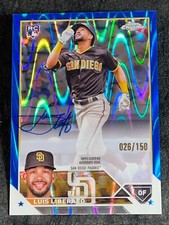 2023 Topps Chrome BLUE RAY WAVE REFRACTOR ROOKIE AUTO Luis Liberato 026/150
