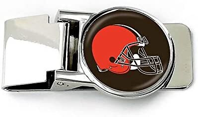 Aminco NFL Cleveland Browns Classic Hinged Money Clip Silver - Picture 1 of 1