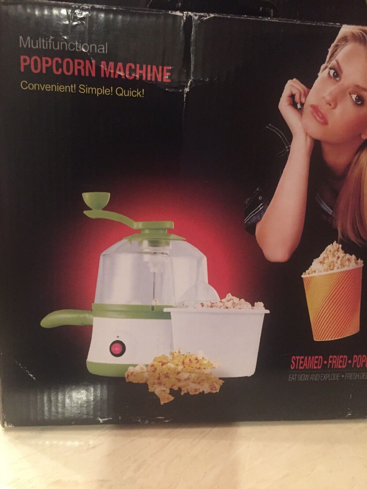 Home 3 in 1 Purchase Popcorn Popper Spring new work Steam Multi-function Omelette Machine