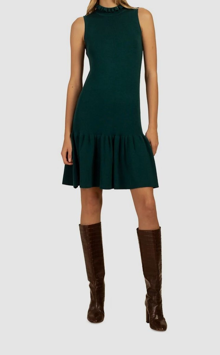 womens emerald green sweater dress Feeling Your Best Emerald Green Sweater Dress – Shop the Mint main image 1