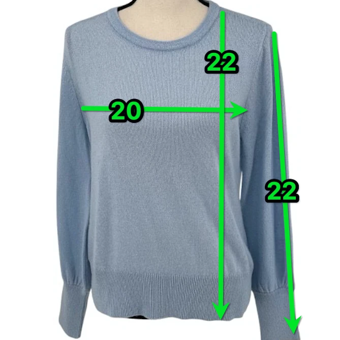 Suéter The Limited 100% Cachemira Pura MUJER Azul Claro Pullover TALLA GRANDE Foto 2 de 4