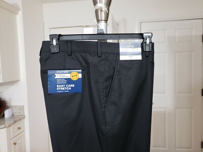 stafford mens classic fit stretch dress pant Stafford Classic Fit Travel Easy Care Stretch Dress Pants Choose Color &  Size