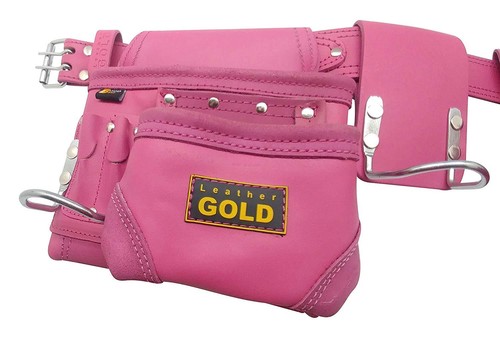 LEATHER GOLD Genuine Finished Leather Framer’s adjustable Rig, Tool Belt 3450 - Picture 16 of 17