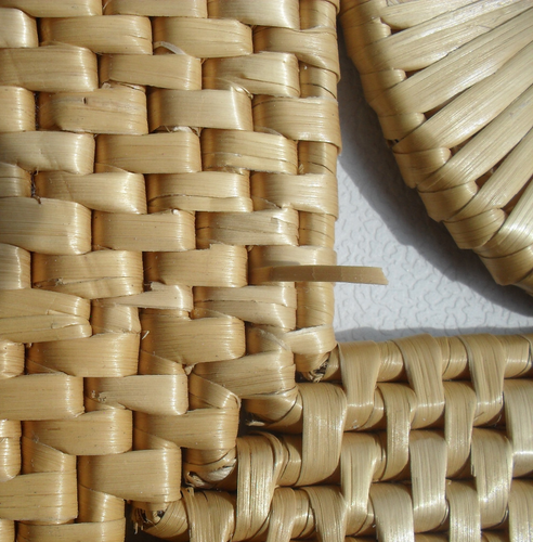 2 Vintage Square Woven Table Place Mats Natural Rattan 20cm/8" Trivets - Picture 9 of 9