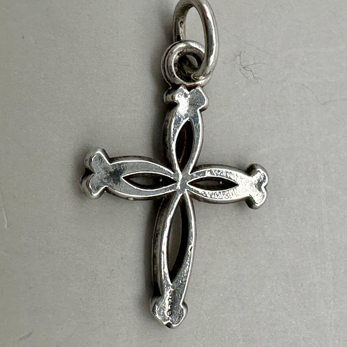 Cross Pendant with Overlap IchthysDesign Oxidized Sterling Silver Cross Pendant with Overlap IchthysDesign Oxidized Sterling Silver