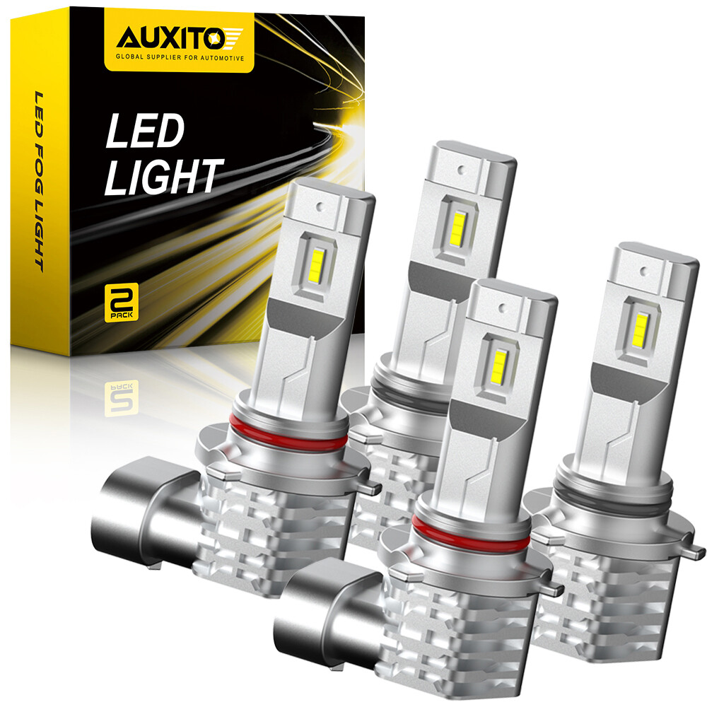 4x AUXITO 9005 9006 LED Combo Fog Light Bulbs High Low Beam Kit Extremely White