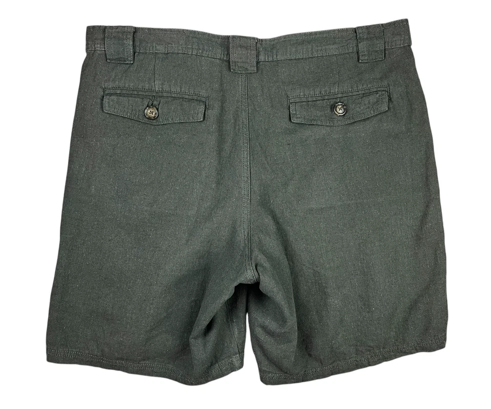 Мужские шорты-карго из льняной смеси Tasso Elba размер 36 зеленые для отдыха курортная одежда - Изображение 2 из 4