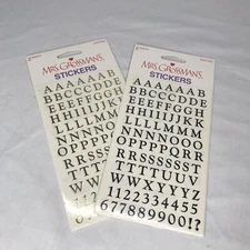 Mrs Grossmans Gold Black Alphabet Sticker Sheets ABC Letters Upper Case 2 Packs
