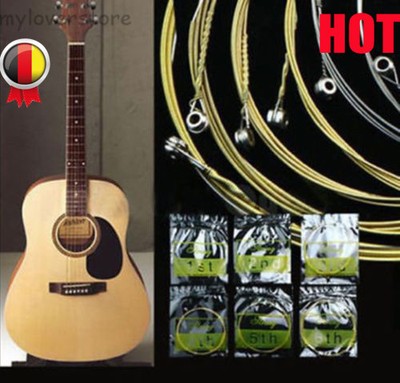 6er Set Stahl Saiten Gitarrensaiten für Akustikgitarre Westerngitarre 150XL DE