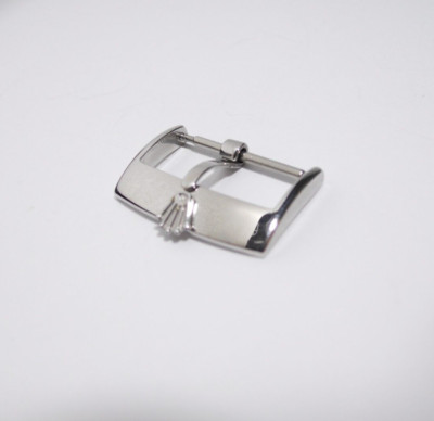 20mm STRAP BUCKLE ROLEX SWISS SILVER TONE WATCH PART .