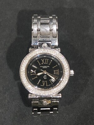 Charriol Phillippe Charriol Geneve Black Swiss Movement Diamond Ladies Watch 29m