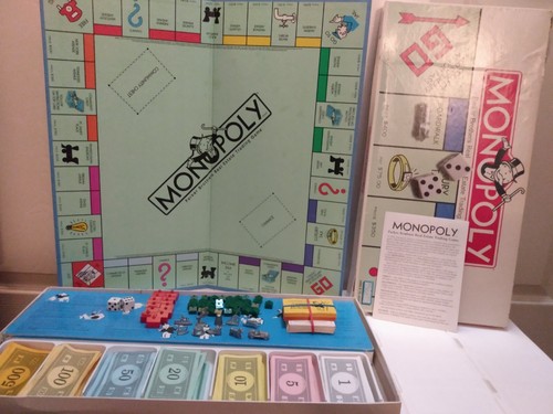 Vintage 1996 Original Parker Brothers Monopoly Board Game Complete w/ 10 Tokens