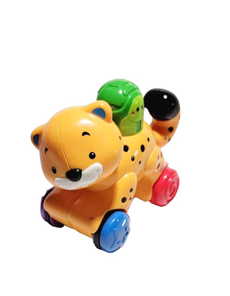 Fisher Price Press and Go Cheetah gato tigre animais incríveis Mattel 2008 - Imagem 2 de 4