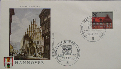 DEUTSCHLAND 1964 UMSCHLAG F.D.C. 1. TAG HANNOVER
