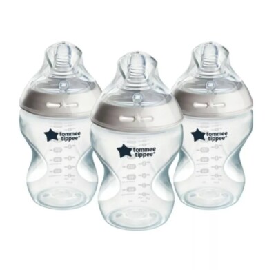Tommee Tippee Natural Start Anti-Colic Baby Bottle 9 oz  Slow-Flow 3-Pack