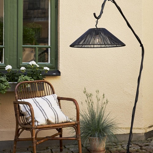 Star Trading Lampenschirm Vide, Rattan, Schwarz, E27, Außenbereich, ⌀ 58 cm - Bild 2 von 5