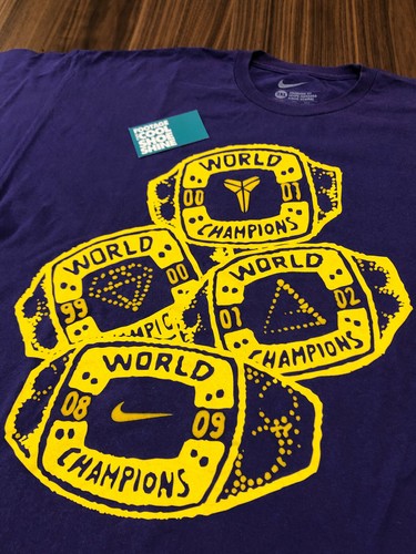2009 NIKE ZOOM KOBE BRYANT IV 4 RINGS PUPPET HANDS TEE SHIRT PURPLE PROTRO  XXL | eBay