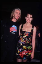 Actors Matthew Modine and Geena Davis attend the opening of Plan .. Old Photo