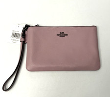 Coach 22952 Pebble Leather Small Wristlet-Ice Purple