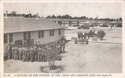 REAL PHOTO:  Fort Eustis, VIRGINIA - Fire Control Lecture & Anti-Aircraft Gun