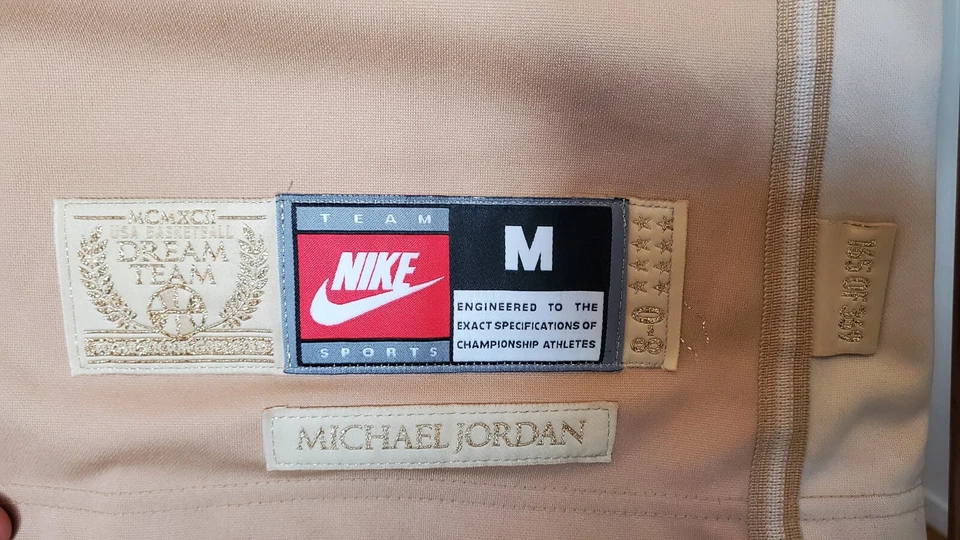 Jersey Nike Jordan Dream team 1992 GOLD/GOLD - AUTHENTIC - Photo 3/4