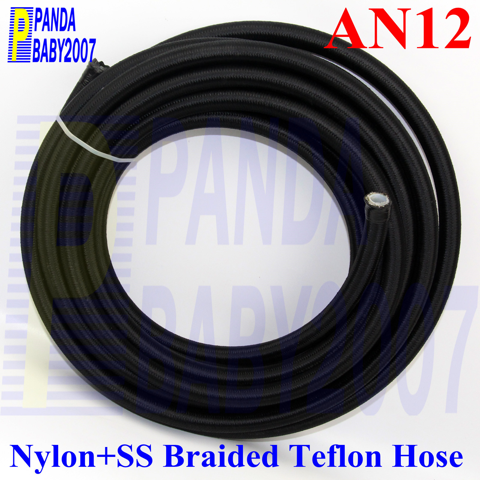 AN12 12AN AN12 12 PTEF PTFE TUBE FUEL HOSE E85 OIL GAS LINE 1FOOT BK