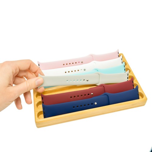 Holz Uhrenarmband Organizer für Apple Watch - Uhrenständer Display - Bandhalter - Bild 3 von 6